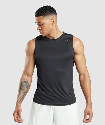 Podkoszulki Męskie Gymshark Speed Evolve Czarne | PL 4034JPQ